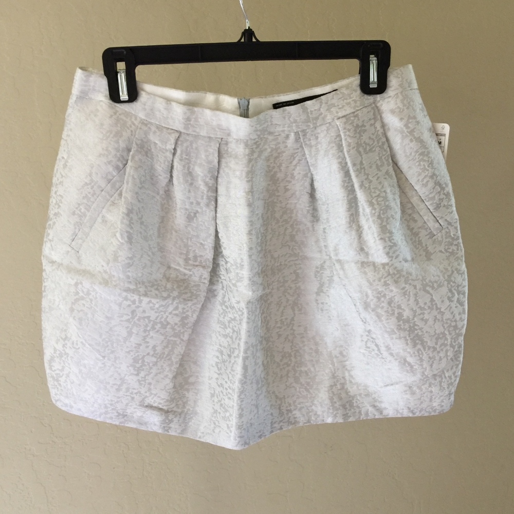 Zara NWT Silver Skirt, SZ M